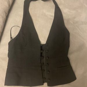 Zara halter top with buttons